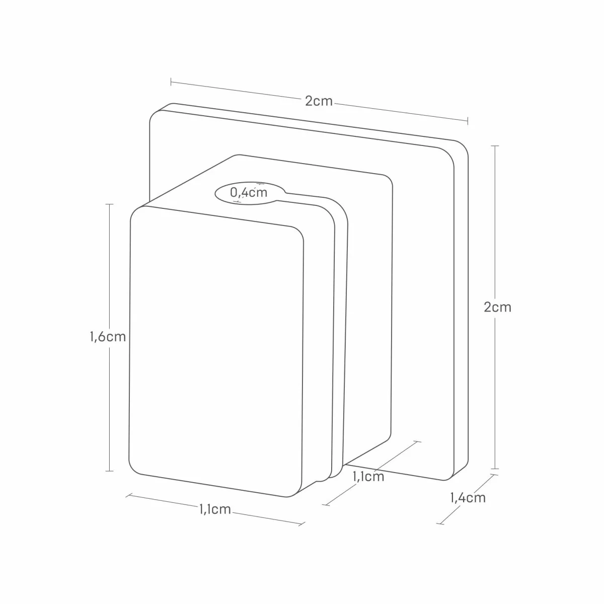 5-pk Magnetisk kabelholder hvit - Image 4