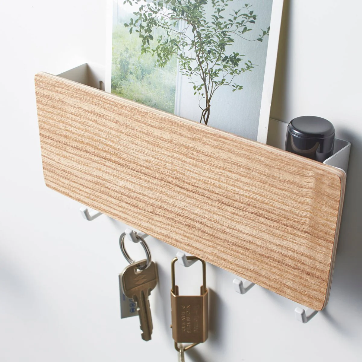 Magnetisk veggmontert nøkkelholder hvit - Image 2