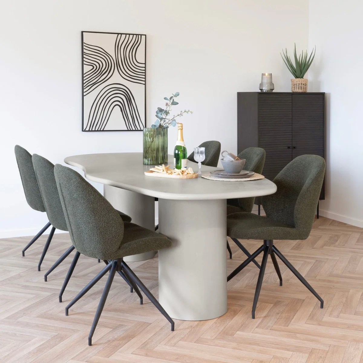 Maranola spisebord beige/sement 240 cm - Image 2