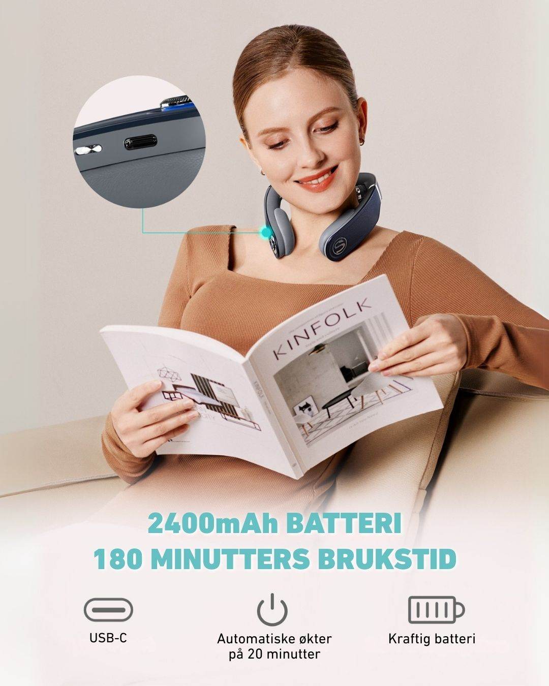 Massasjeapparat for nakke G7 Pro-Fold - Image 10