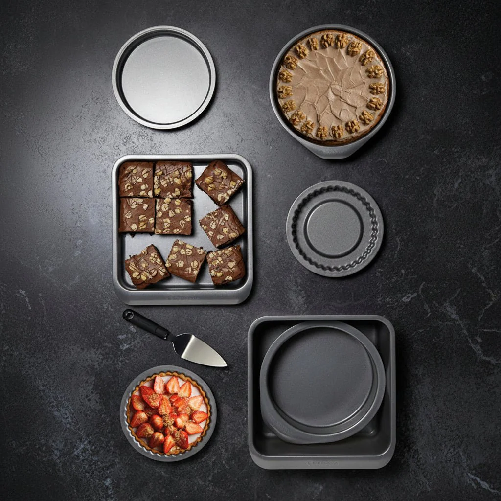 7-pk nonstick bake- og stekesett, stabelbar - Image 3