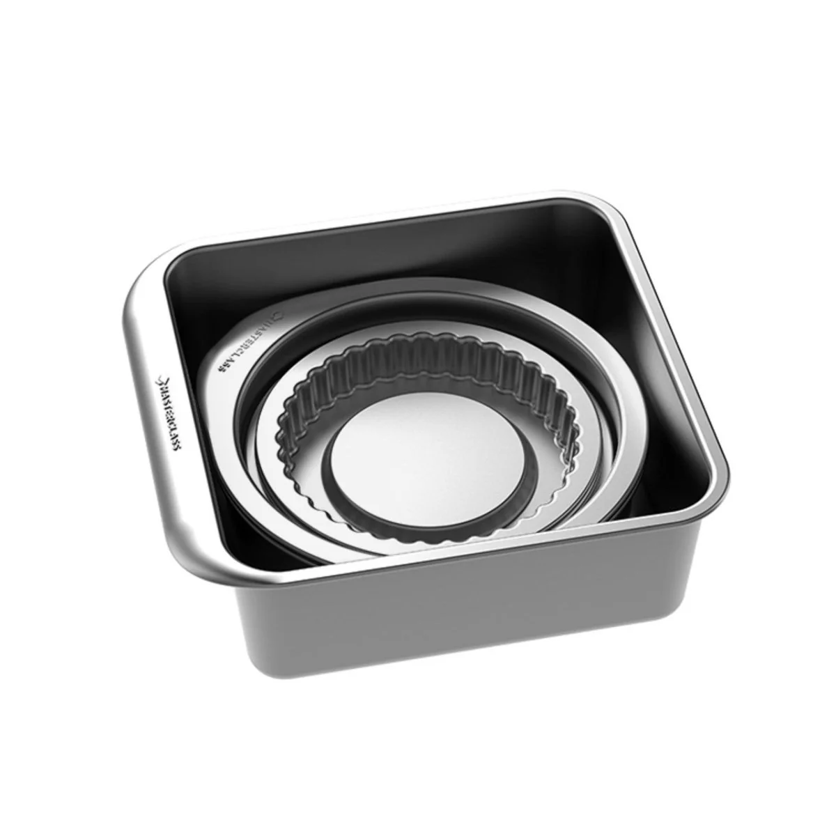 7-pk nonstick bake- og stekesett, stabelbar - Image 8