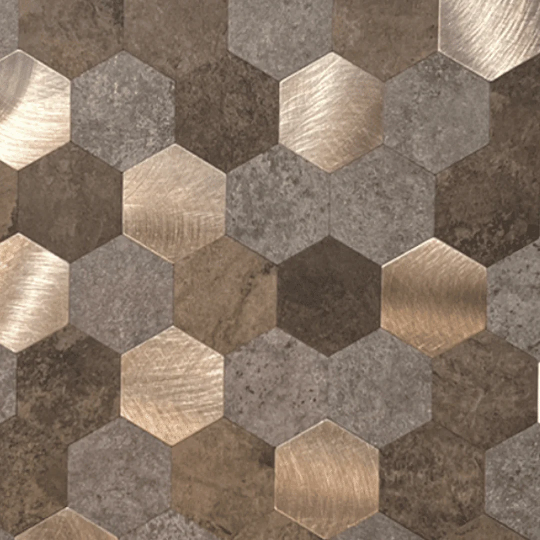10-pk Mocca hexagon selvklebende veggfliser - Image 9