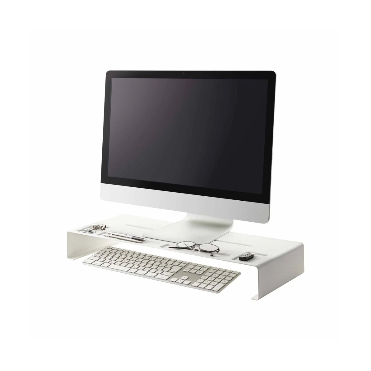 Monitor stativ hvit 59 x 24 x 8 cm