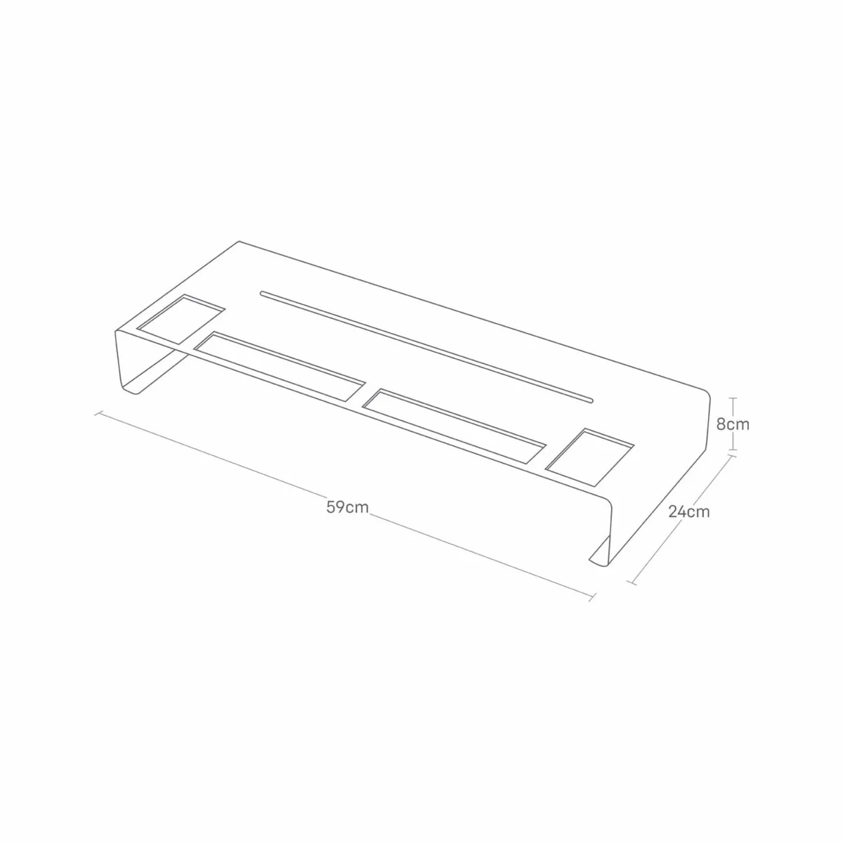Monitor stativ hvit 59 x 24 x 8 cm - Image 5