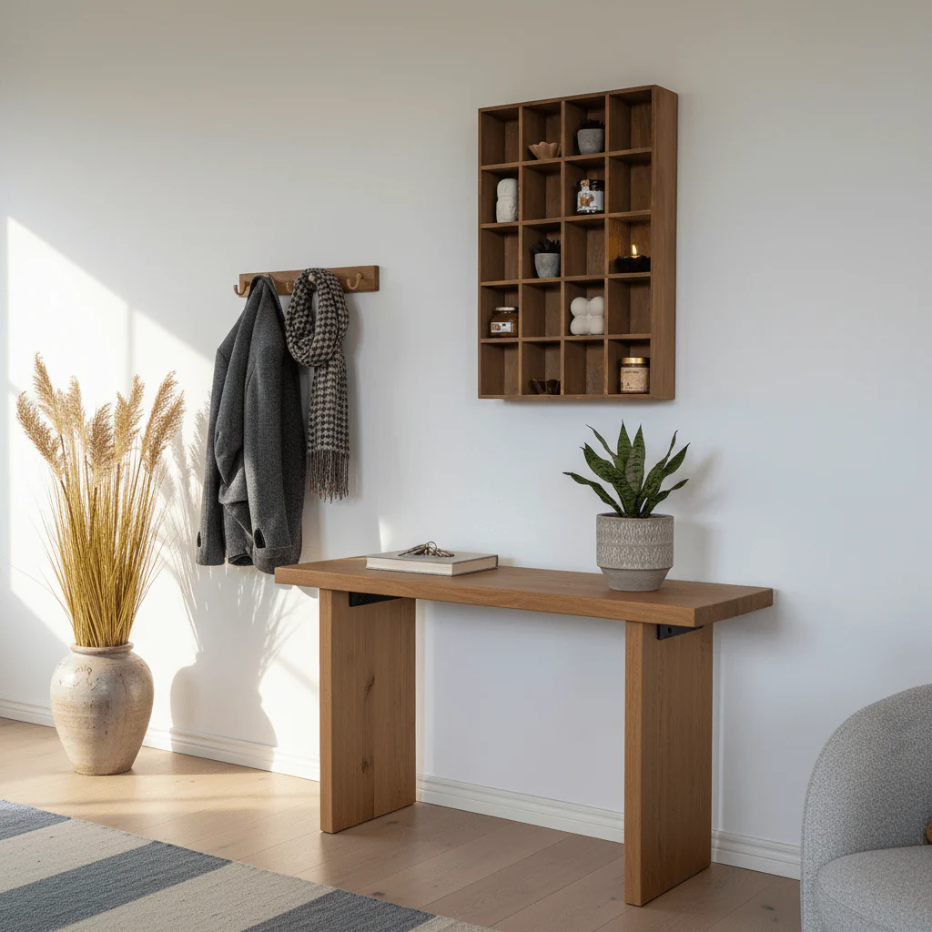 Moss vegghylle furu natur 44 x 10 x 63 cm - Image 6