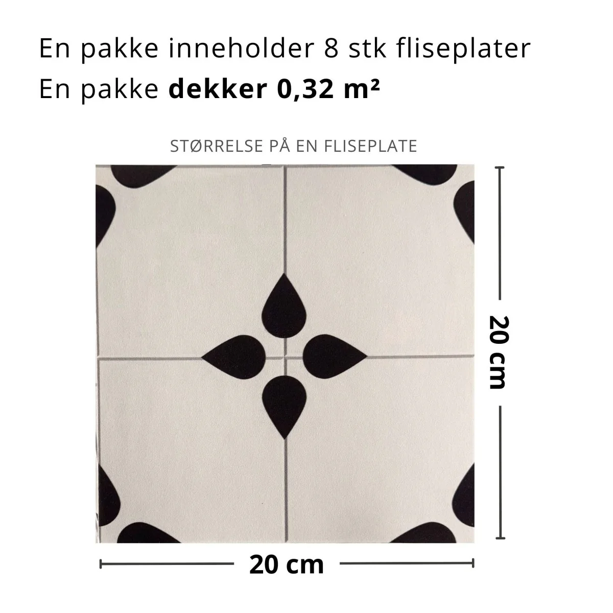 8-pk Natalie selvklebende fliser - Image 3