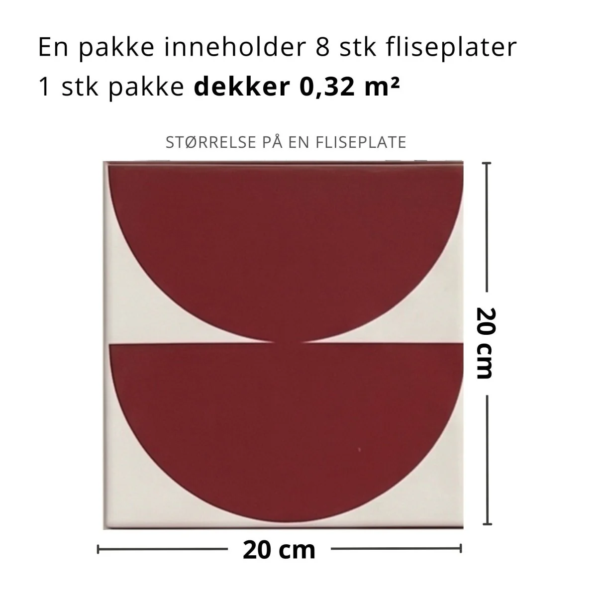 8-pk Neu Coral Red selvklebende fliser - Image 3