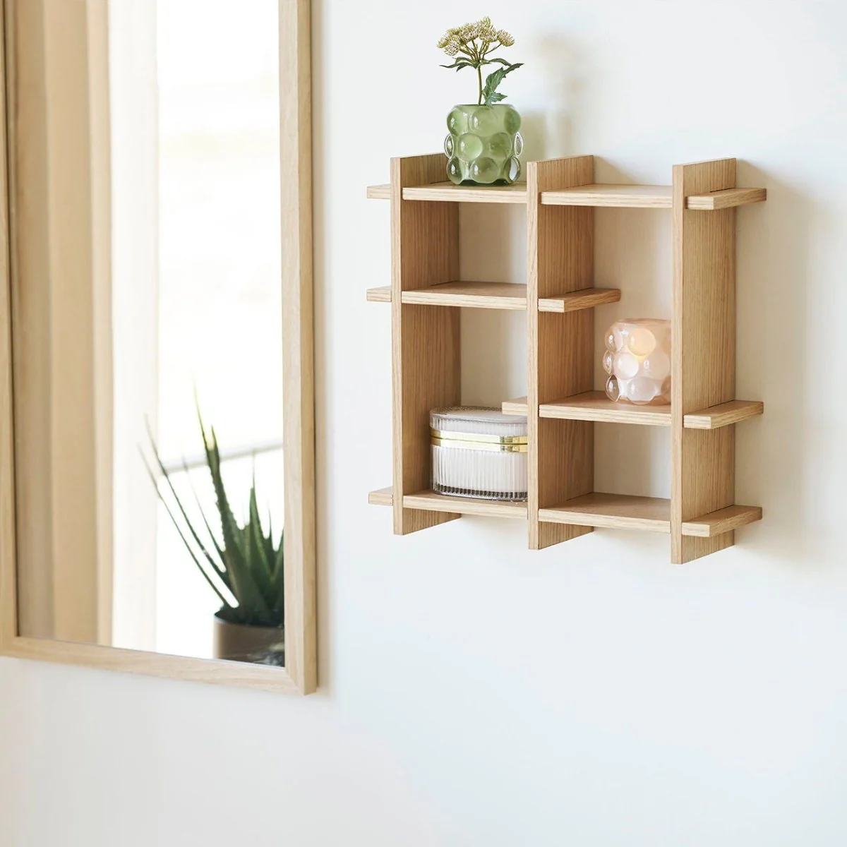 Olsberg vegghylle eikefiner natur 40 x 12 x 40 cm