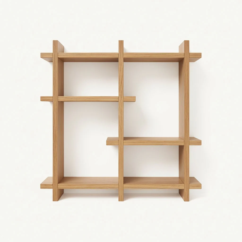Olsberg vegghylle eikefiner natur 40 x 12 x 40 cm - Image 6