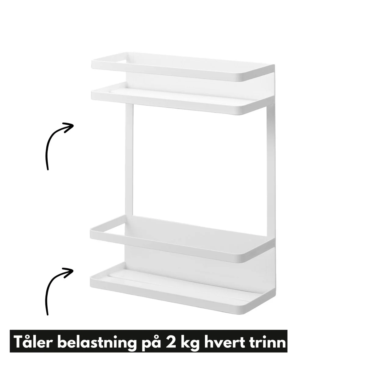Magnetisk oppbevaringshylle hvit 28 x 11,5 x 40 cm - Image 4