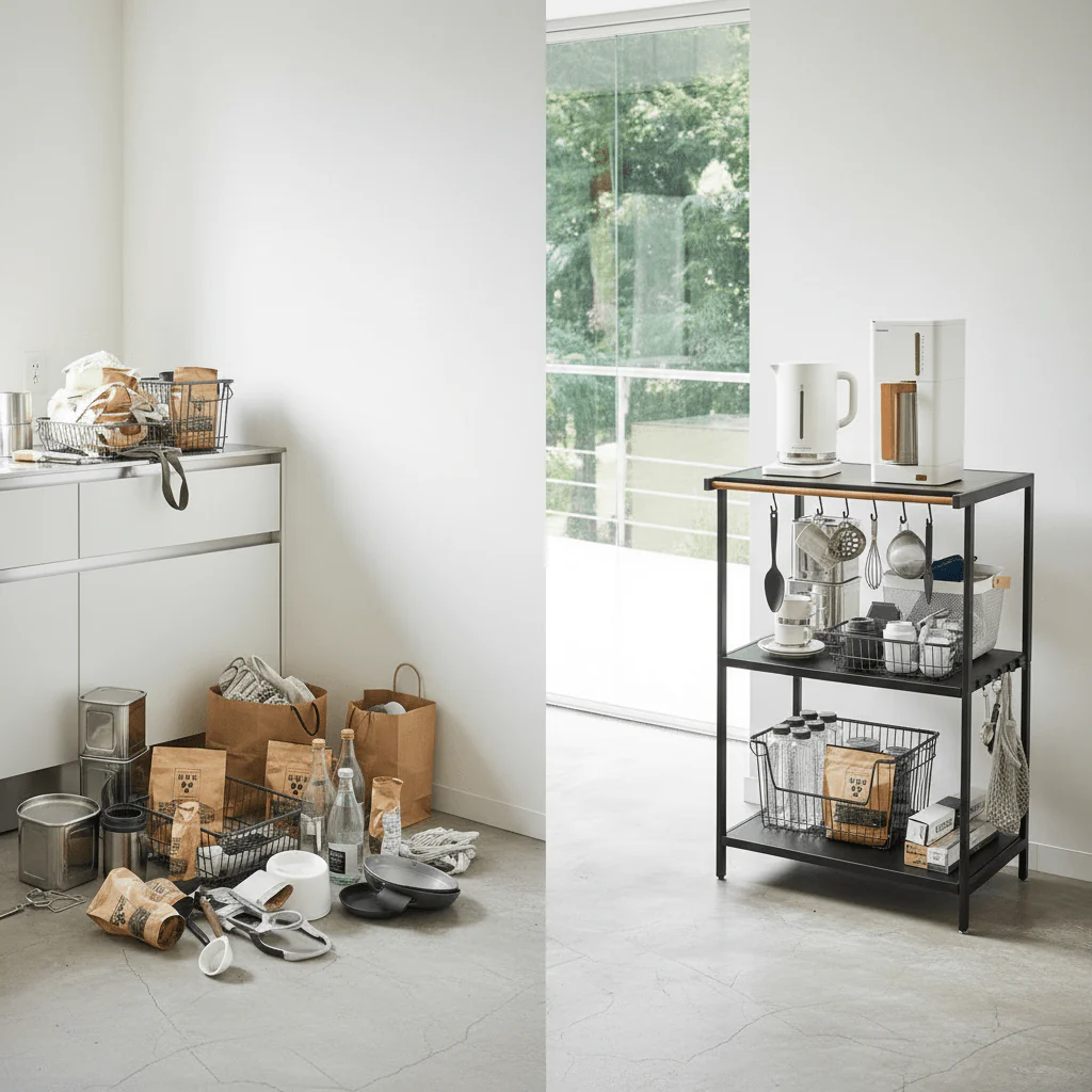 Oppbevaringshylle sort 90 x 60 x 46,5 cm - Image 6