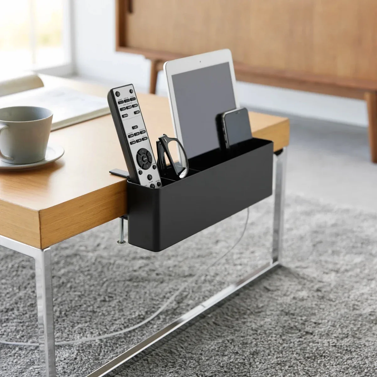 Smart oppbevaringsboks til bord, sort 30 x 10 cm - Image 10