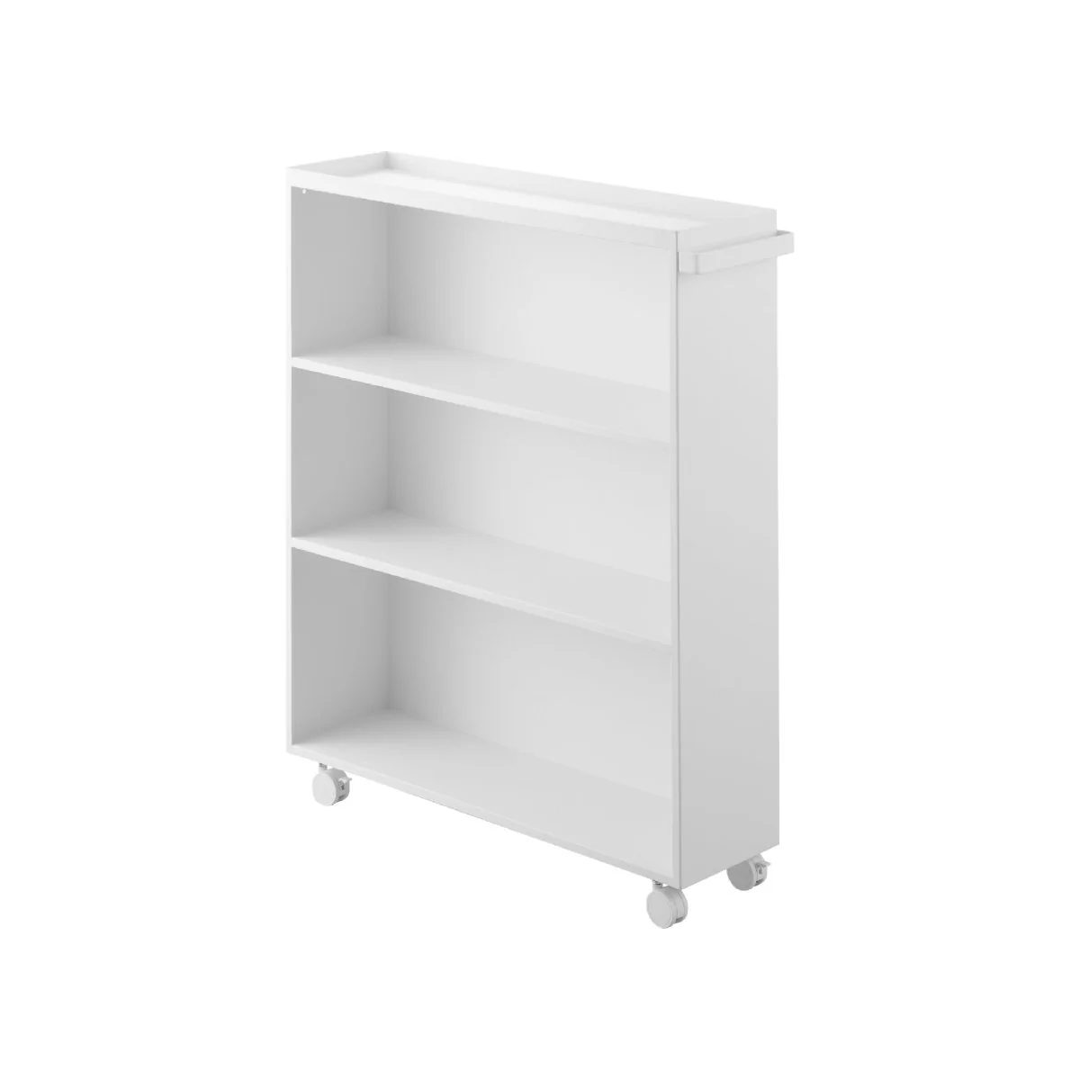 Oppbevaringsvogn med hjul hvit 59 x 70 cm - Image 2
