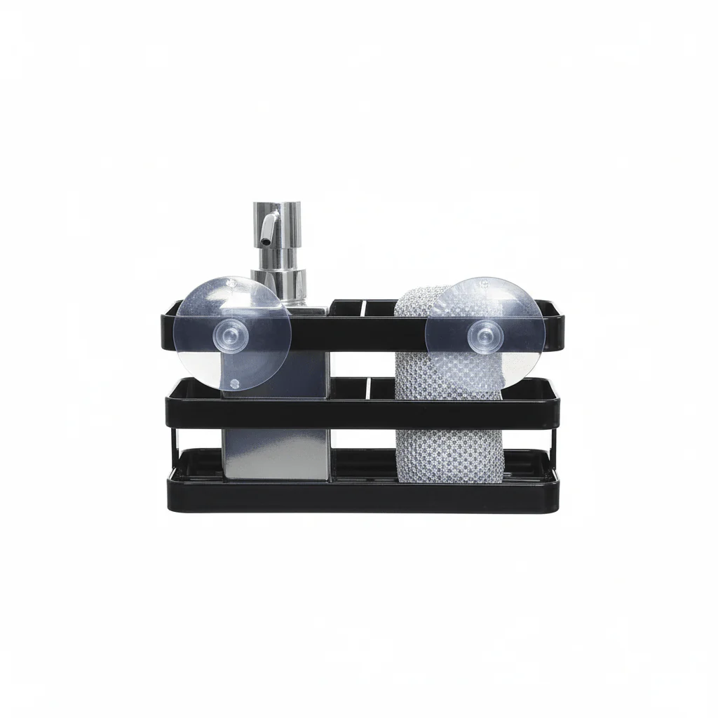 Oppvaskholder med sugekopp sort - Image 6