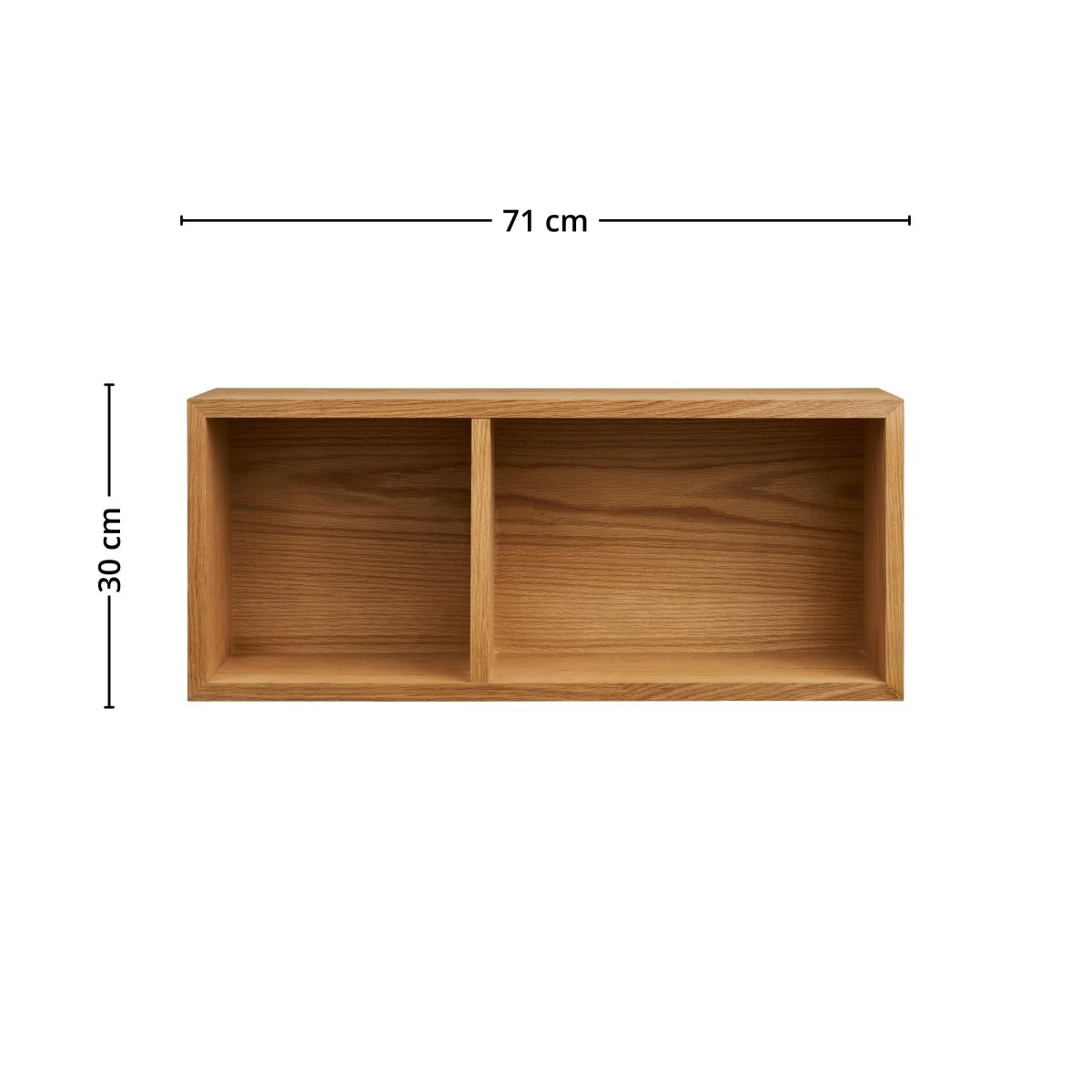 Oshawa vegghylle eikefiner natur 71 x 20 x 30 cm - Image 3