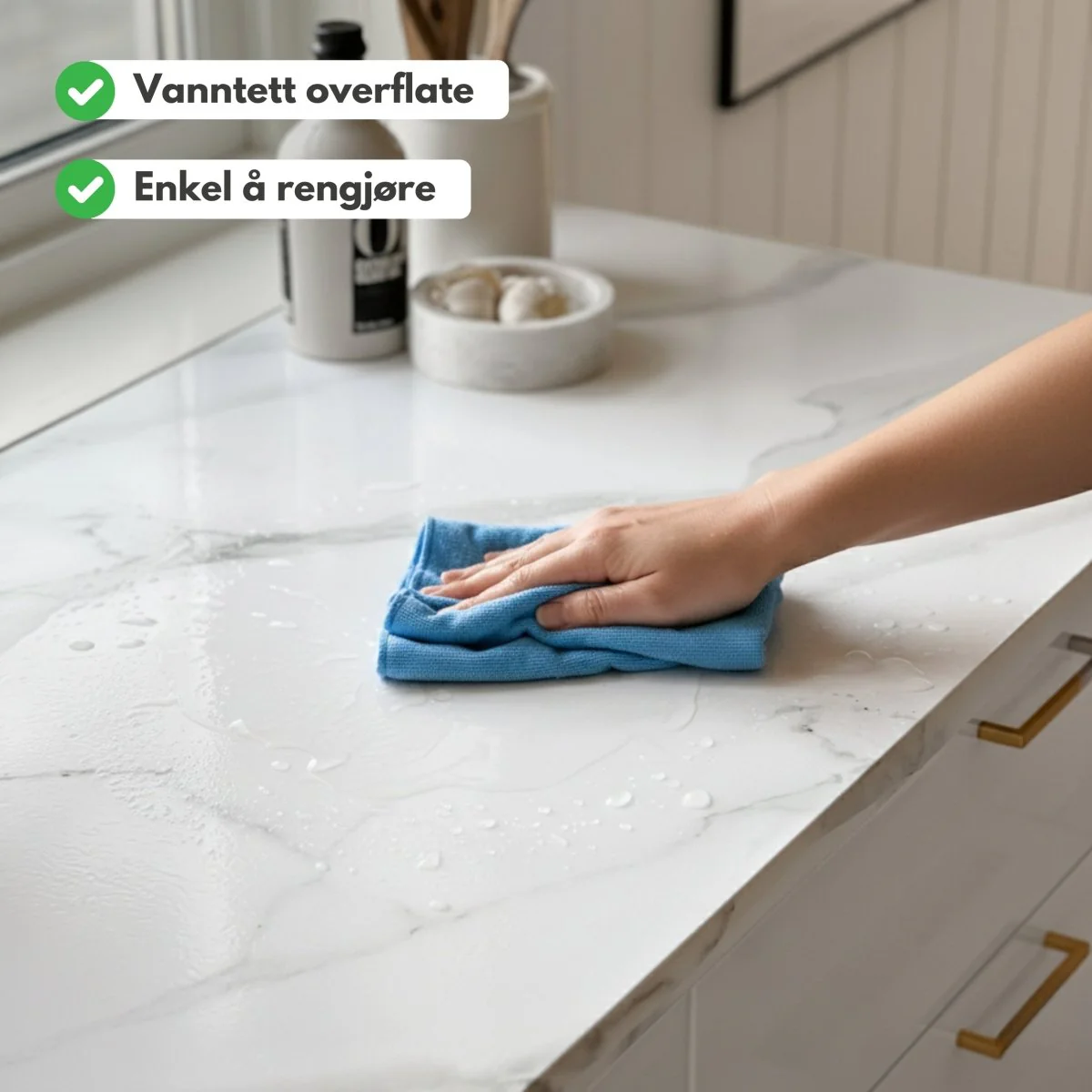 Marmor klassisk hvit kontaktplast - Image 9