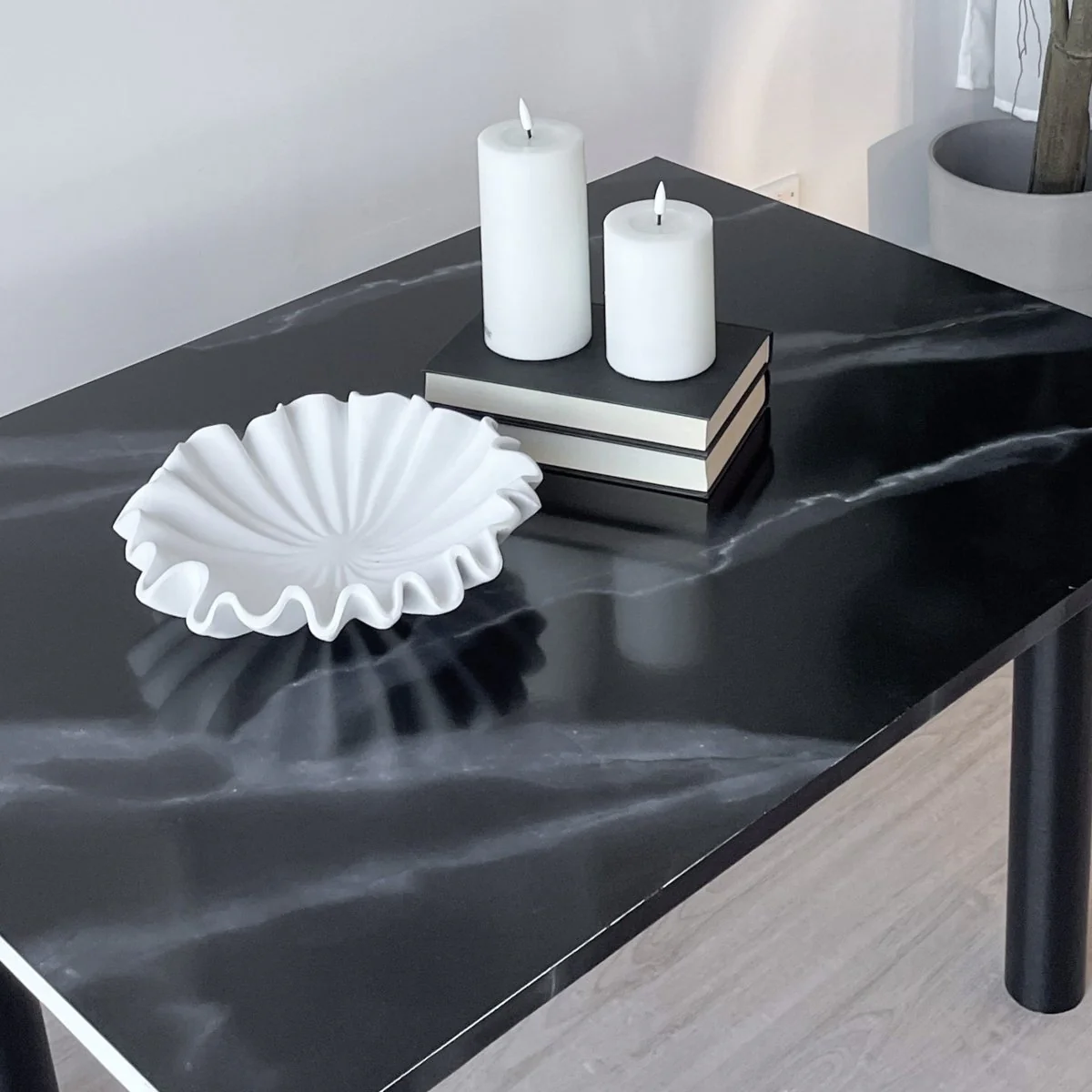 Marmor klassisk sort kontaktplast - Image 3