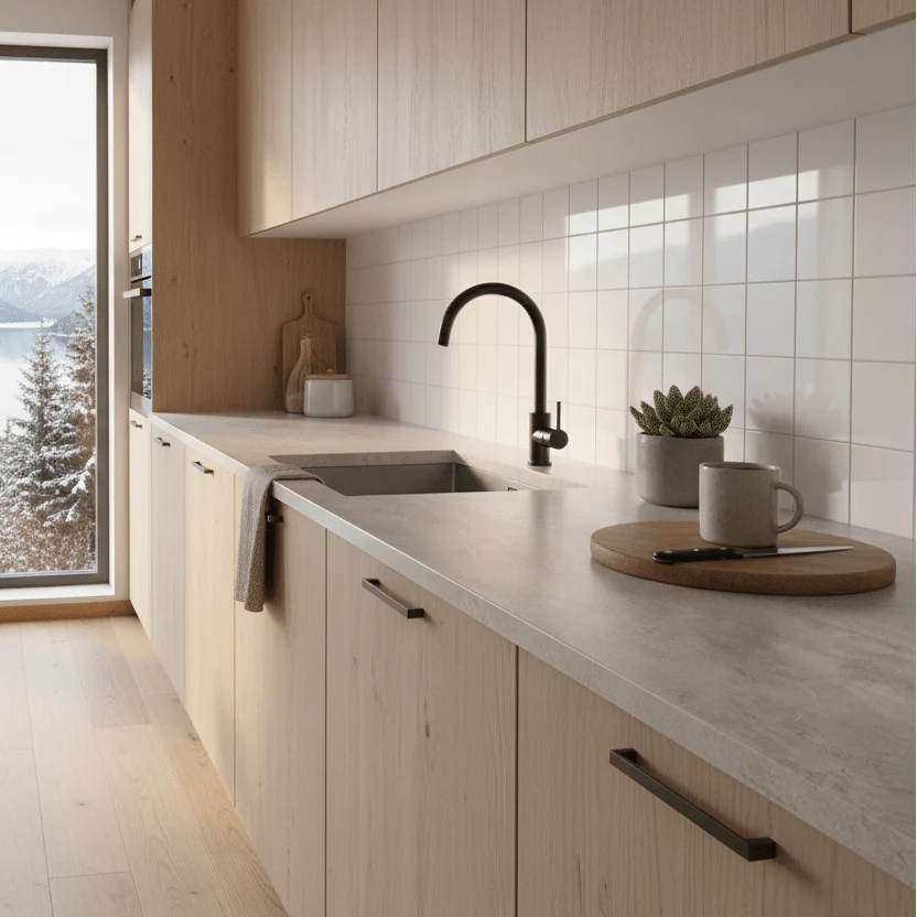 Premium Limewash beige kontaktplast - Image 7