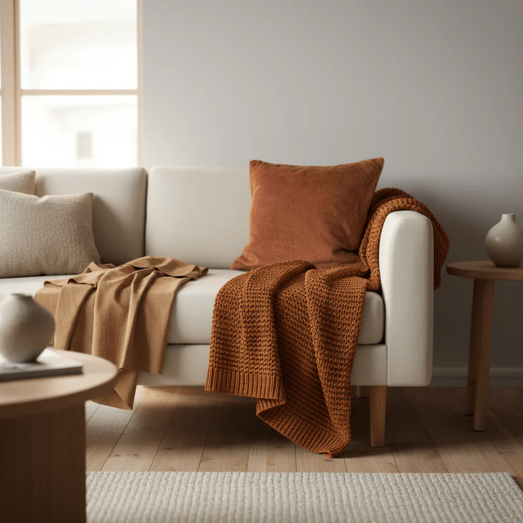 Putetrekk pels cognac 50 cm - Image 2
