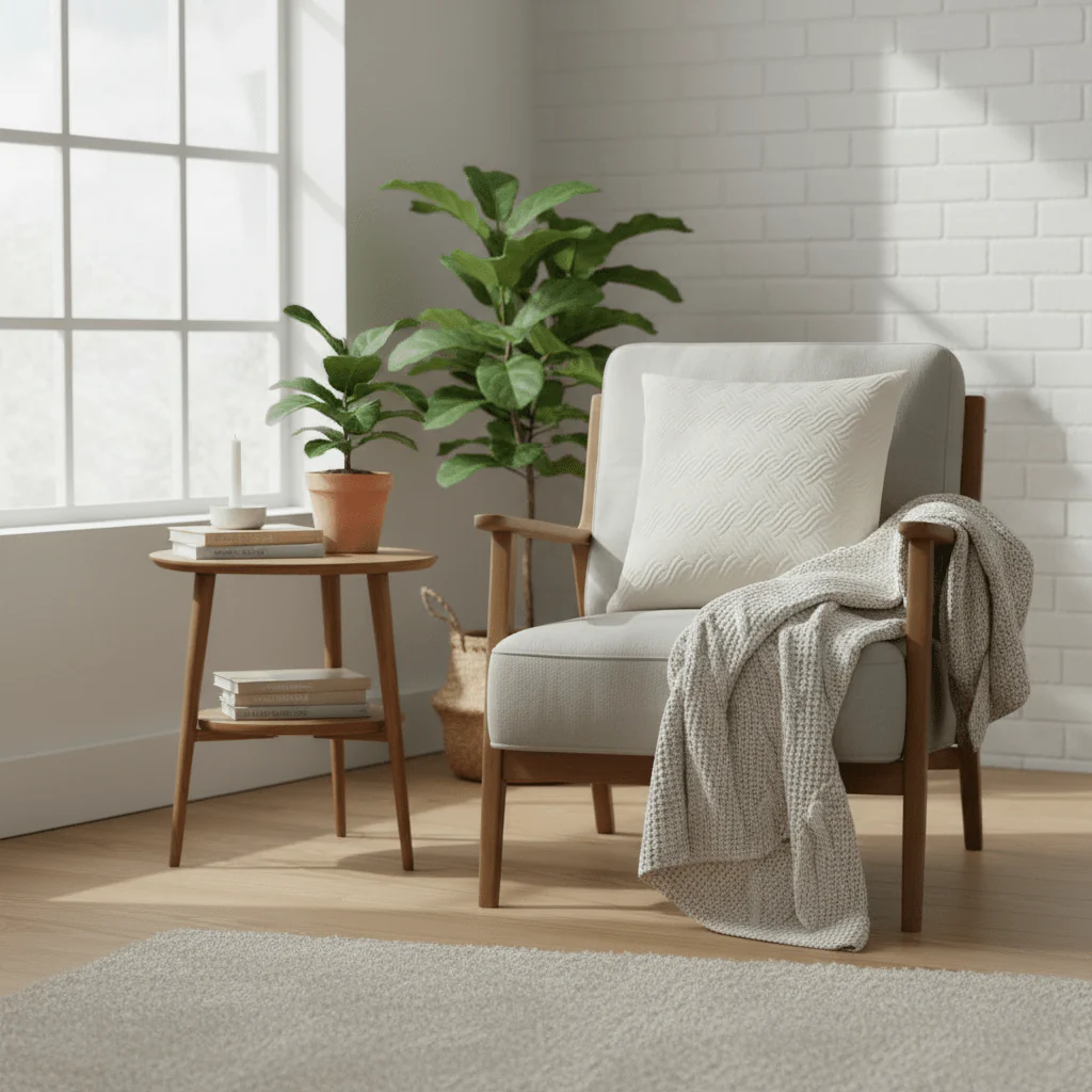 Putetrekk wave velur krem 45 x 45 cm - Image 8