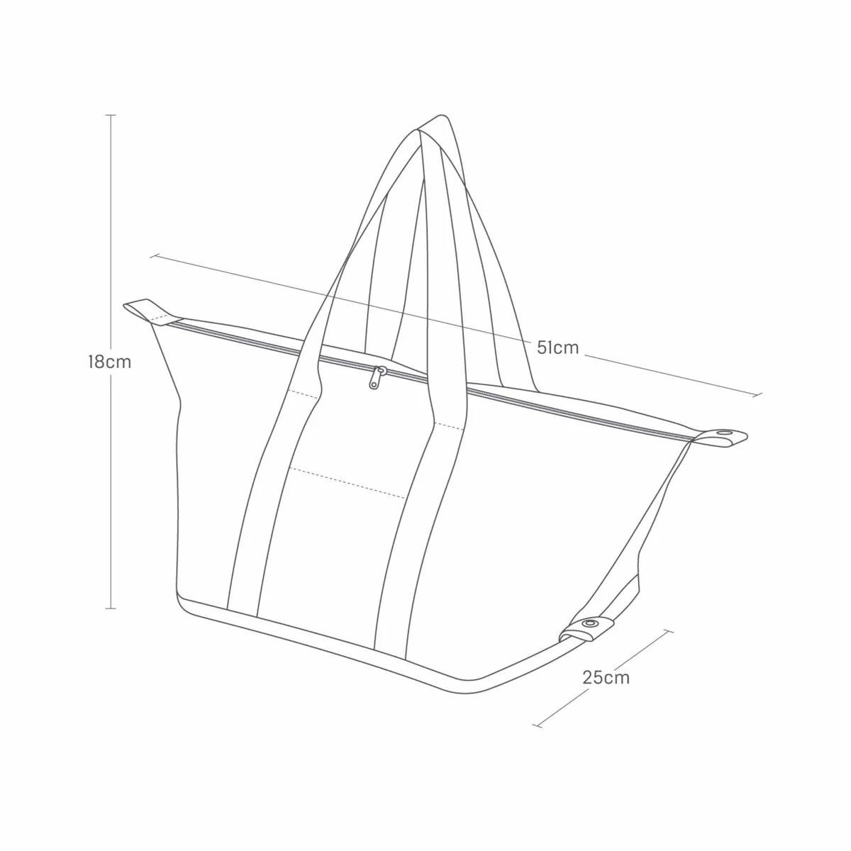 Kjølebag grå sammenleggbar 51 x 18 cm - Image 4