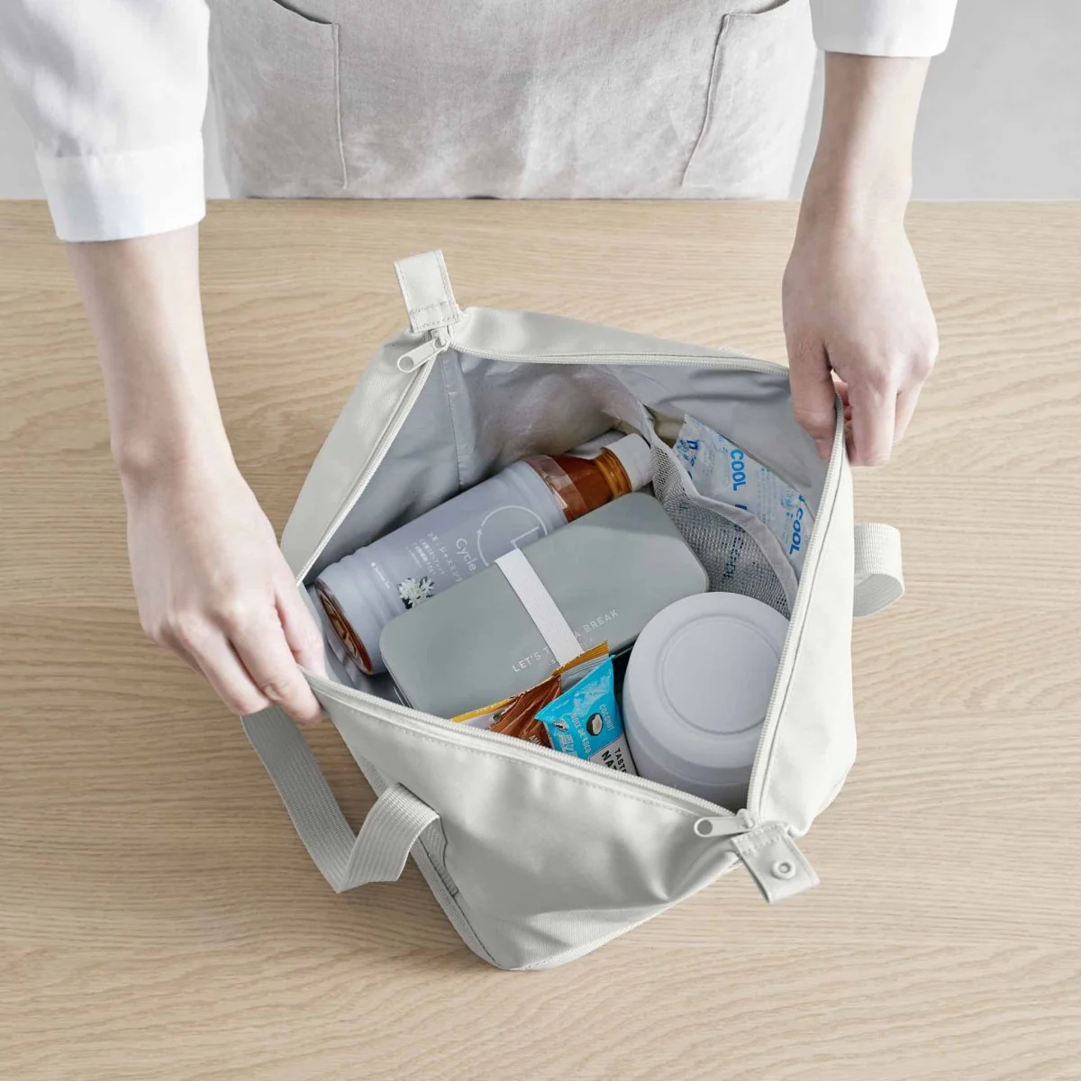 Kjølebag grå sammenleggbar 51 x 18 cm - Image 5