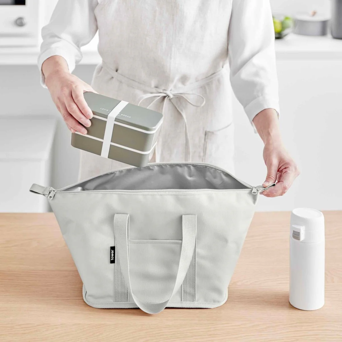 Kjølebag grå sammenleggbar 51 x 18 cm - Image 9