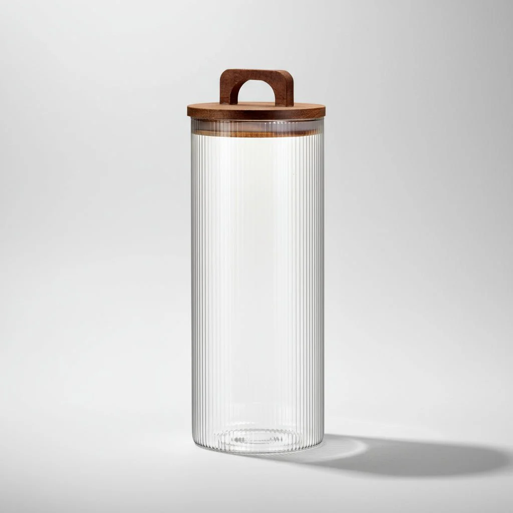 Glasskrukke med trelokk 1650 ml - Image 4