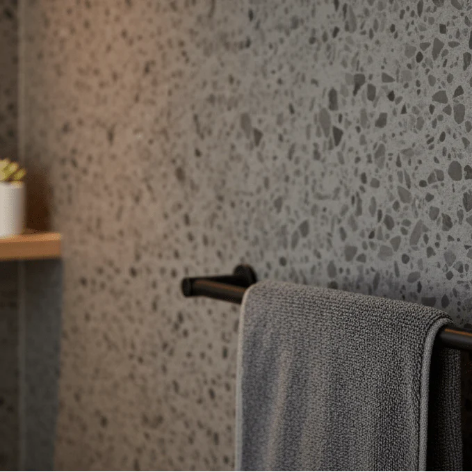 8-pk Lisboa Terrazzo mørkegrå selvklebende fliser - Image 2