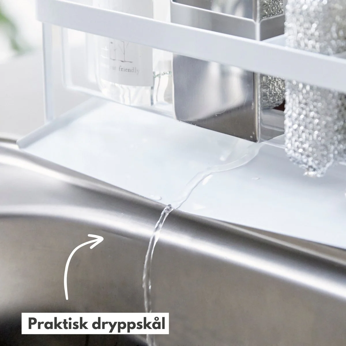 Såpeholder med dryppskål hvit - Image 3