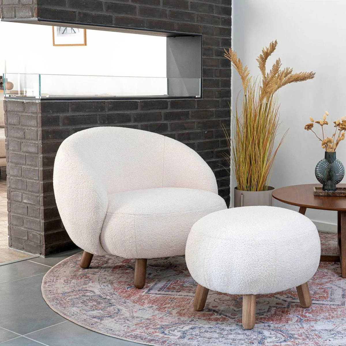 Savona sett lounge stol med puff