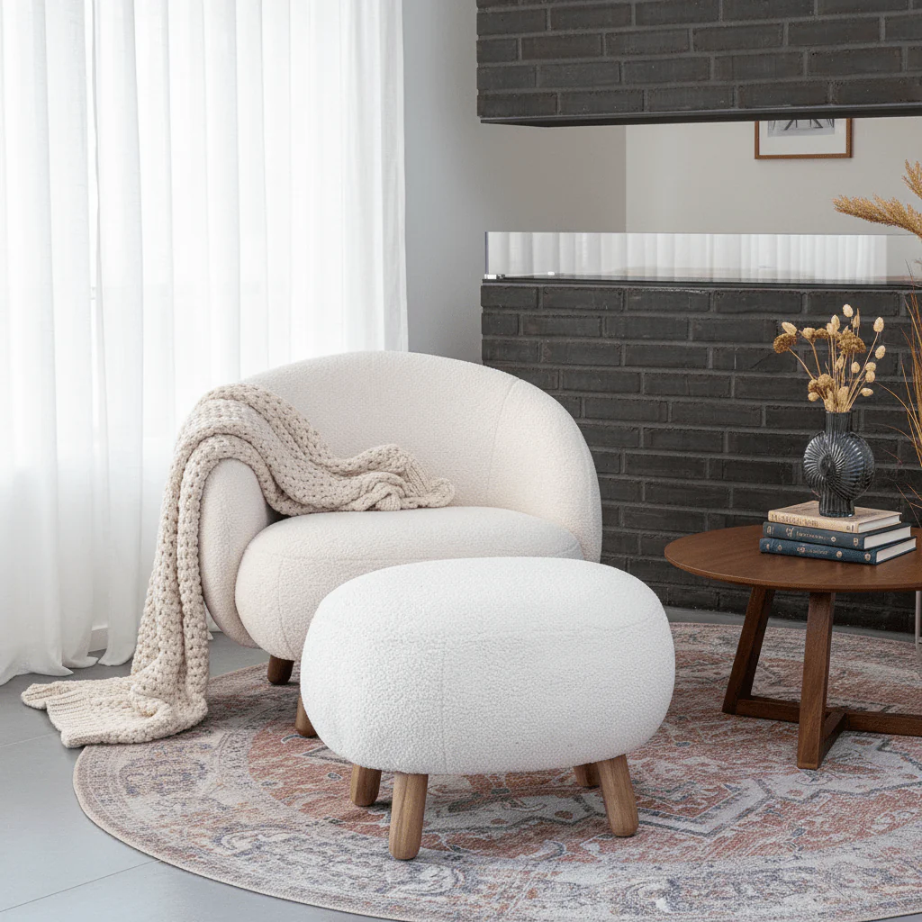 Savona sett lounge stol med puff - Image 3