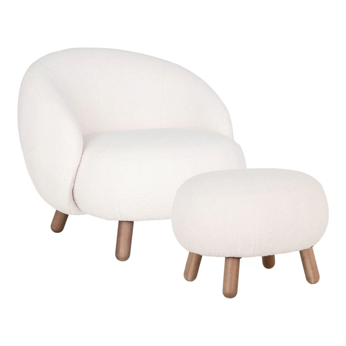 Savona sett lounge stol med puff - Image 4