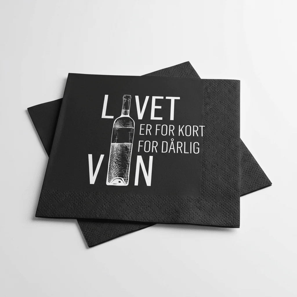 20-pk Serviett "Livet er for kort for dårlig vin"