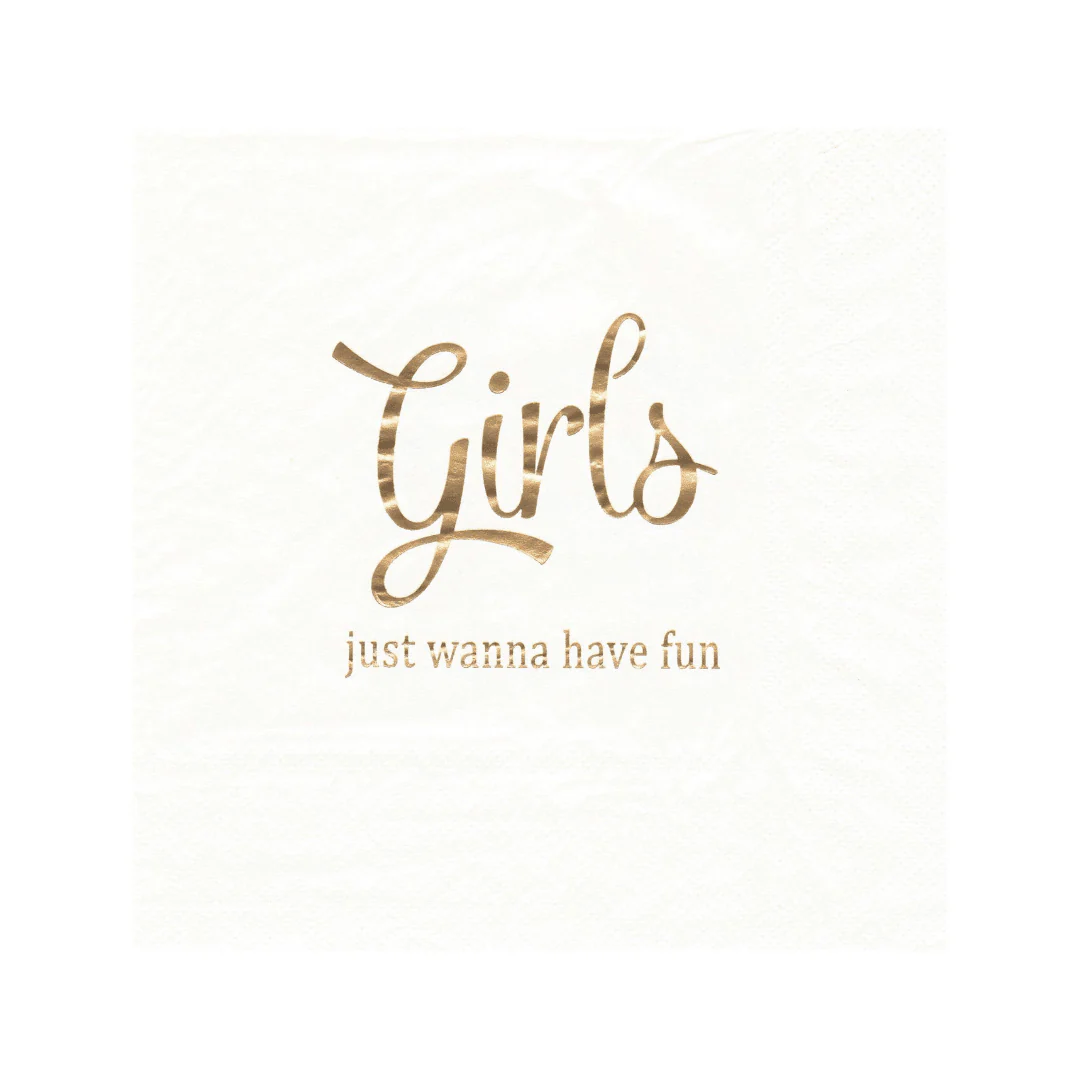 20-pk Servietter Girls Fun, gull - Image 3