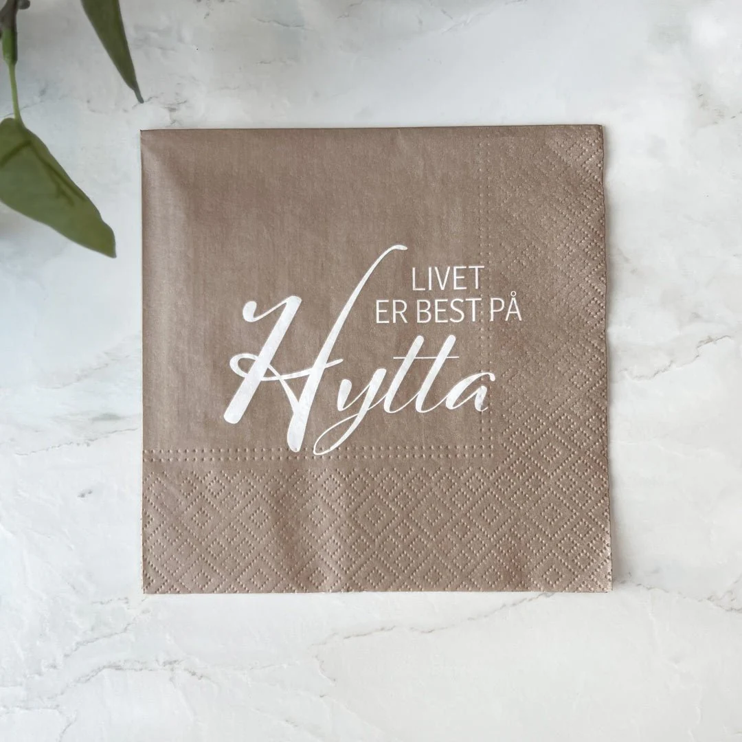 20-pk Servietter til hytta, beige - Image 3