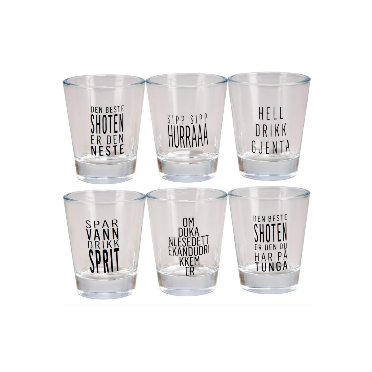 6-pk Shotglass gutta tekster - Image 2