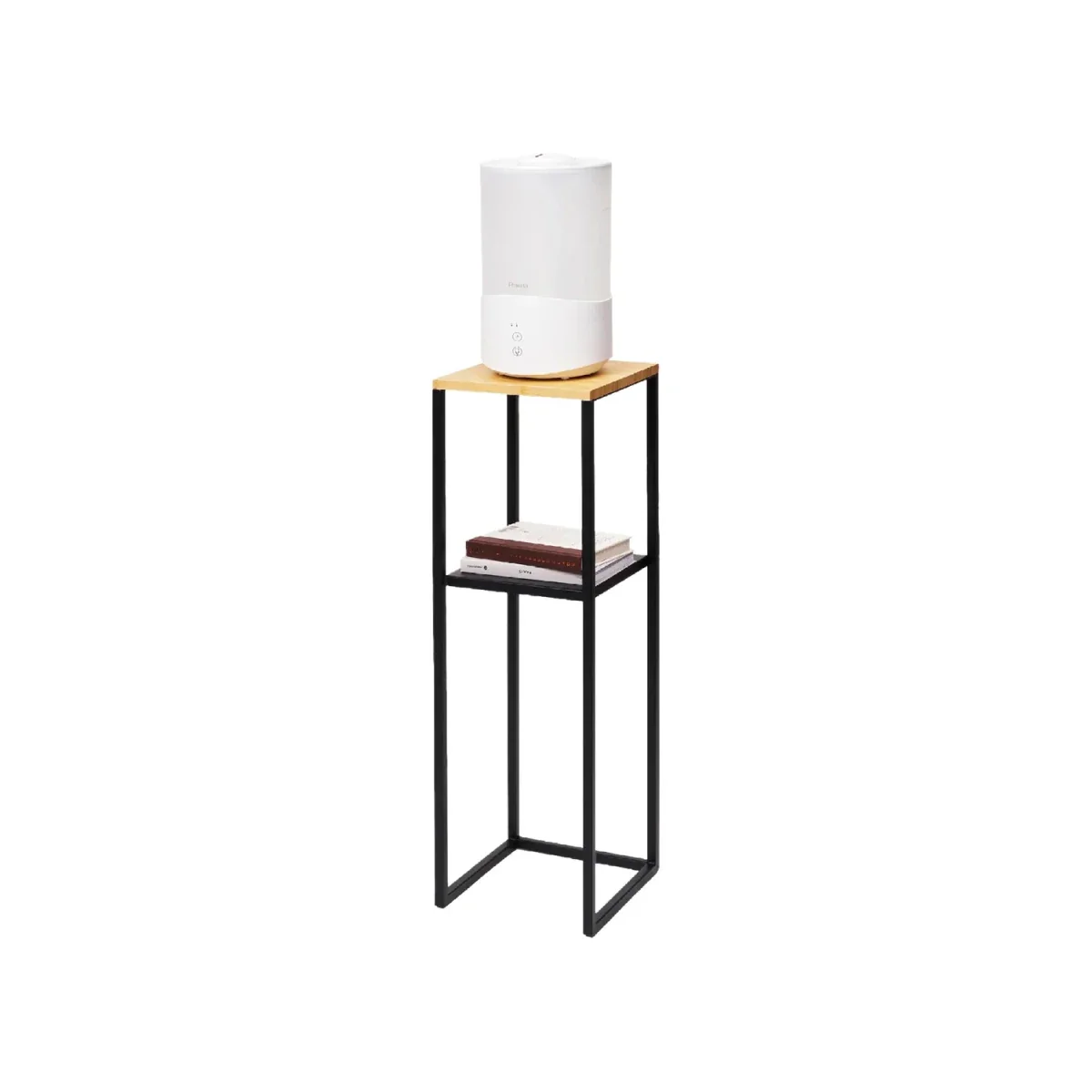Sidebord med hylle sort 80 x 25 cm