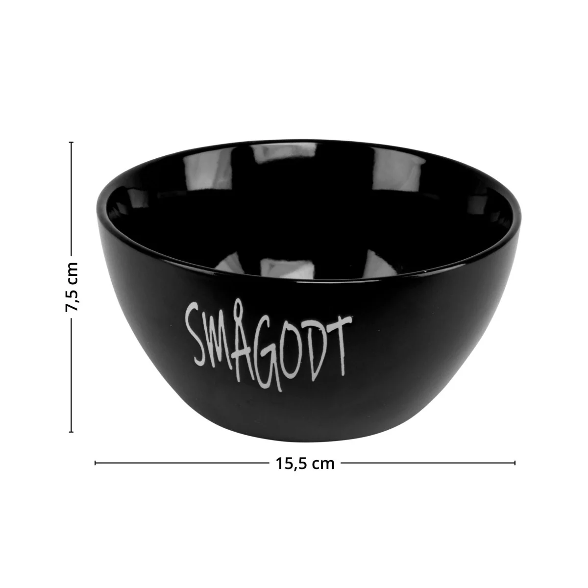 Skål keramikk sort smågodt 15,5 x 7,5 cm - Image 4