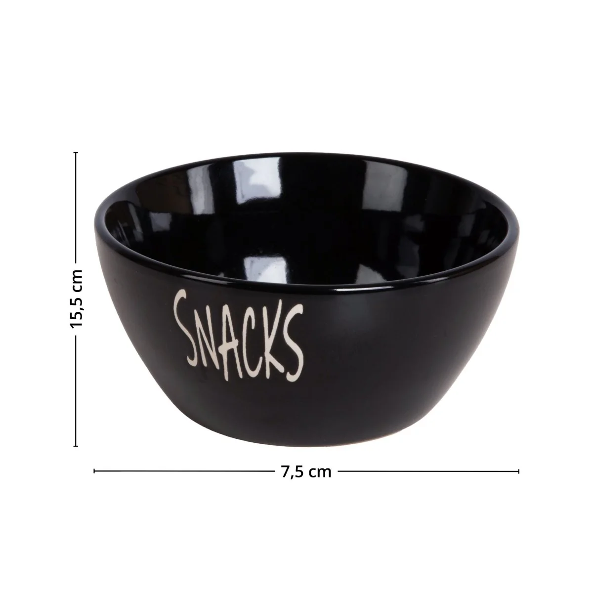 Skål keramikk sort snacks 13 x 6 cm - Image 3