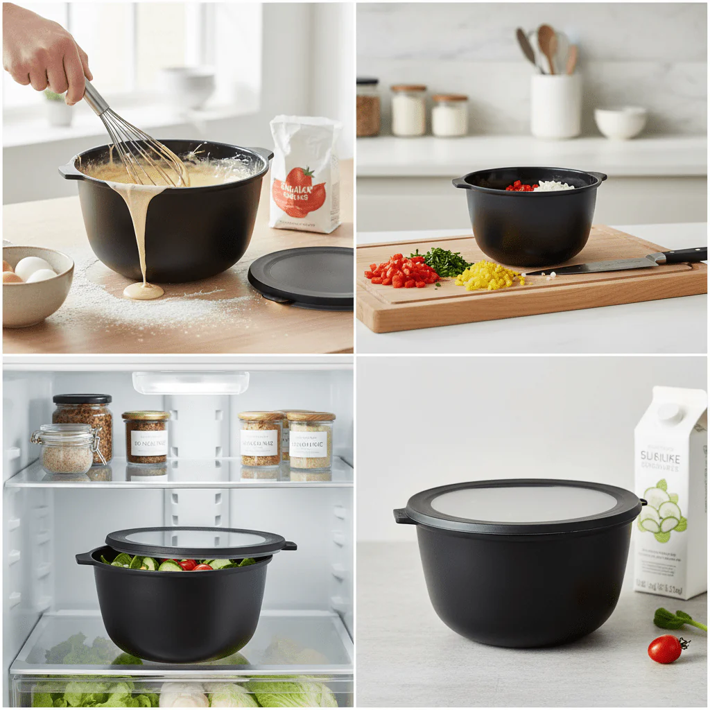 3-pk Skålsett Cirqula høy sort - Image 4