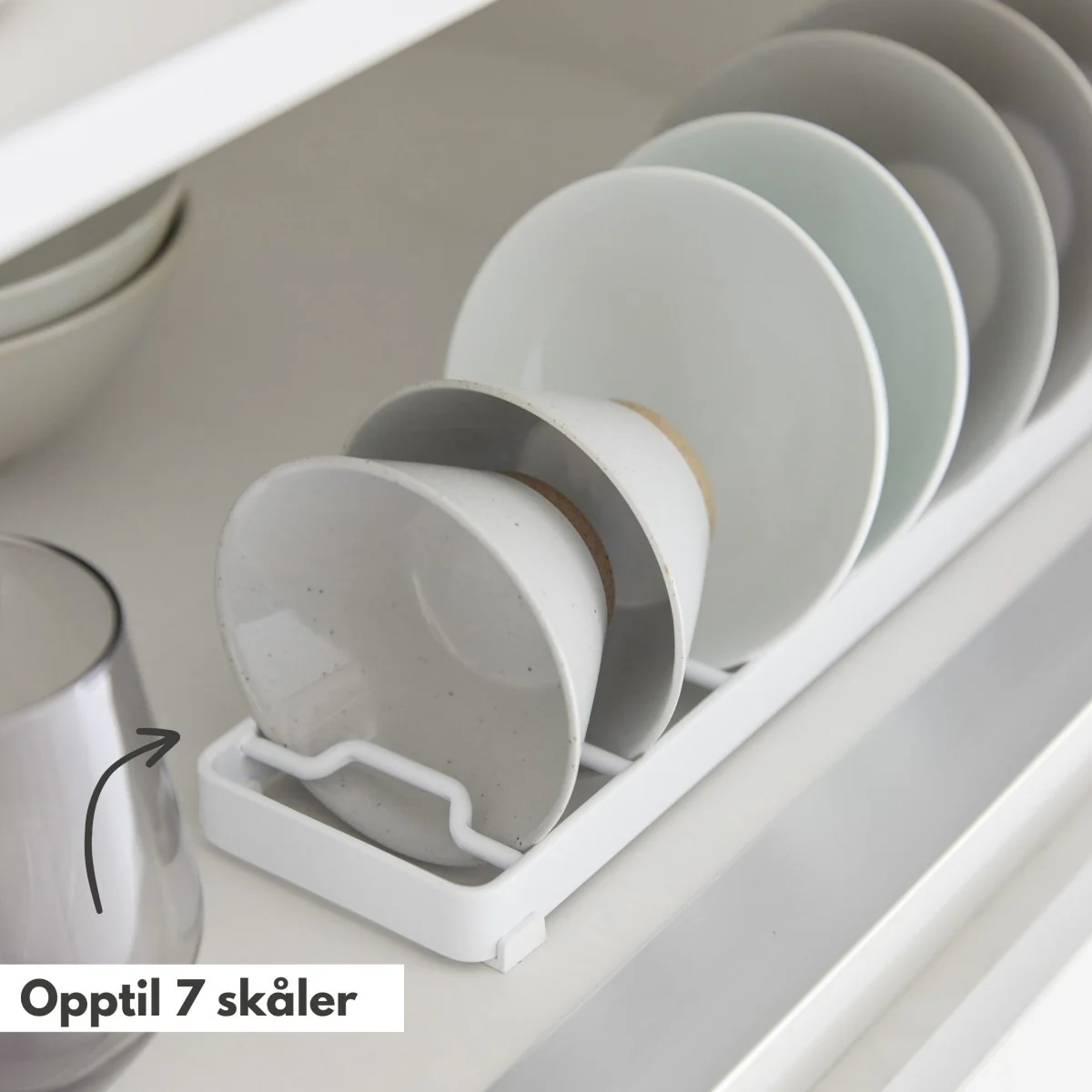 Skålstativ liten hvit 32 x 8,6 cm - Image 3