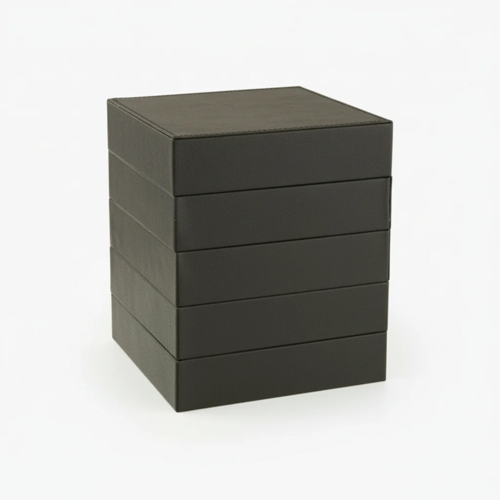 Smykkeboks 4 etasjer kunstskinn sort - Image 7