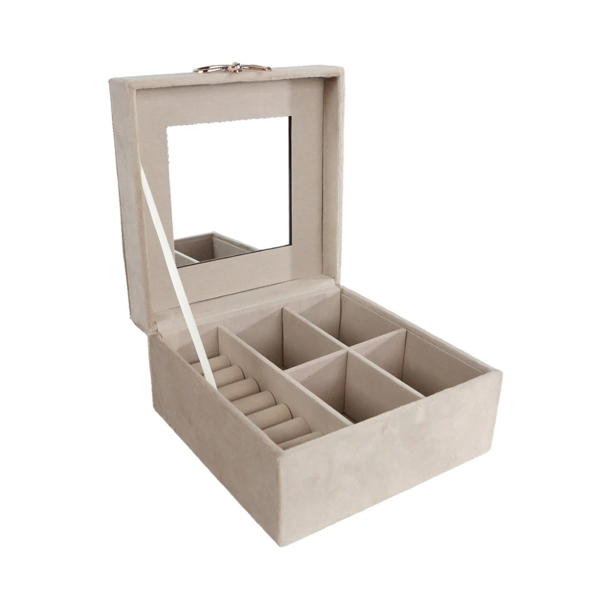 Smykkeskrin velur med speil 25 x 16 x 8 cm - Image 6