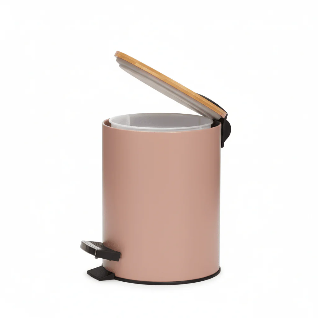 Søppelbøtte 3 liter metall/bambus beige - Image 5