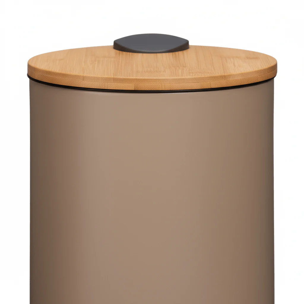 Søppelbøtte 3 liter metall/bambus brun - Image 2