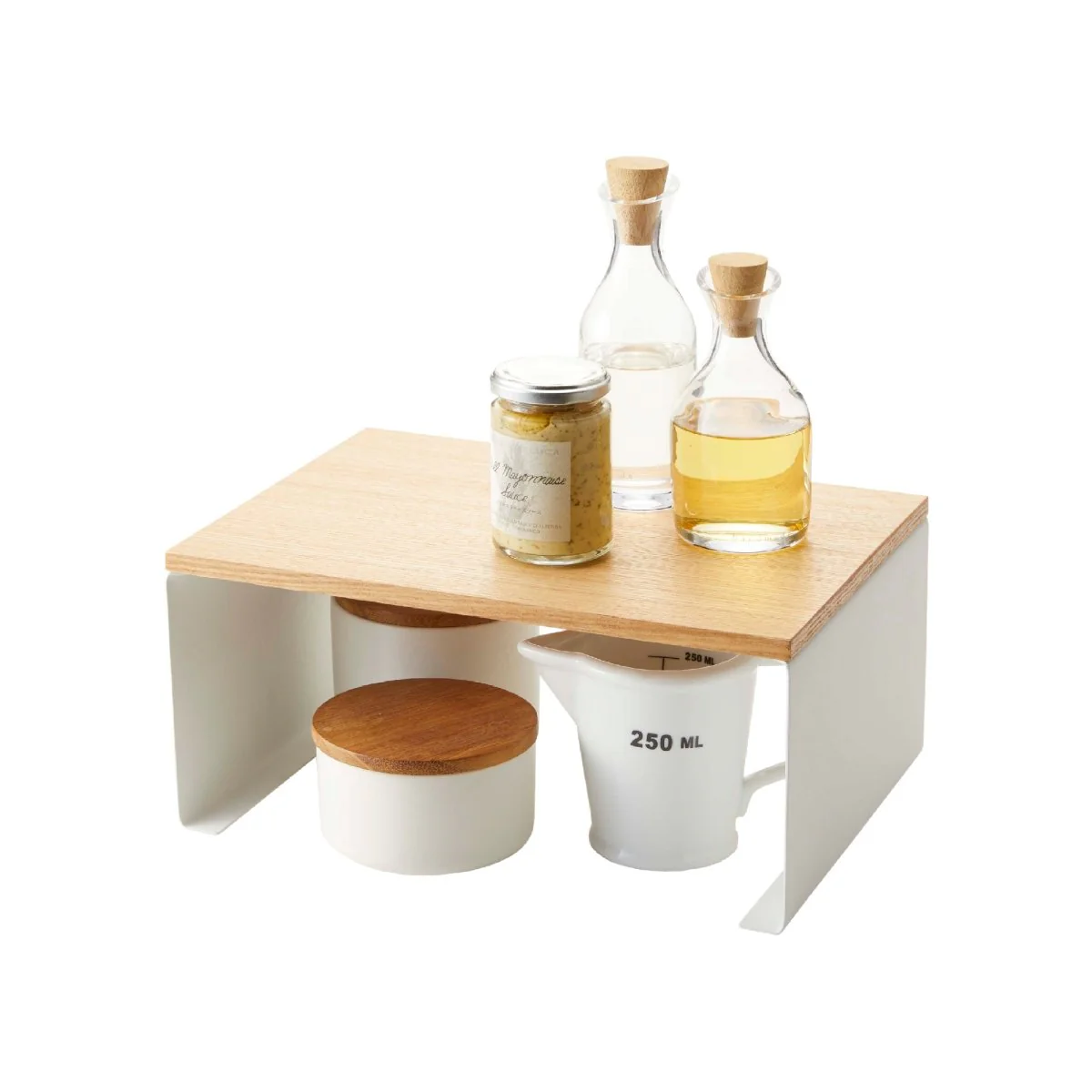 Stabelbar hylle bred hvit 30,5 x 22 cm - Image 6