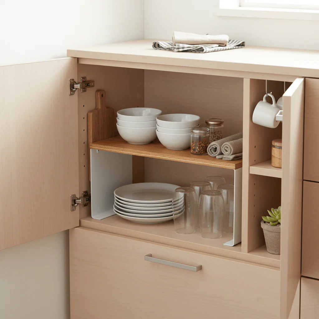 Stabelbar tynn hylle hvit - Image 3