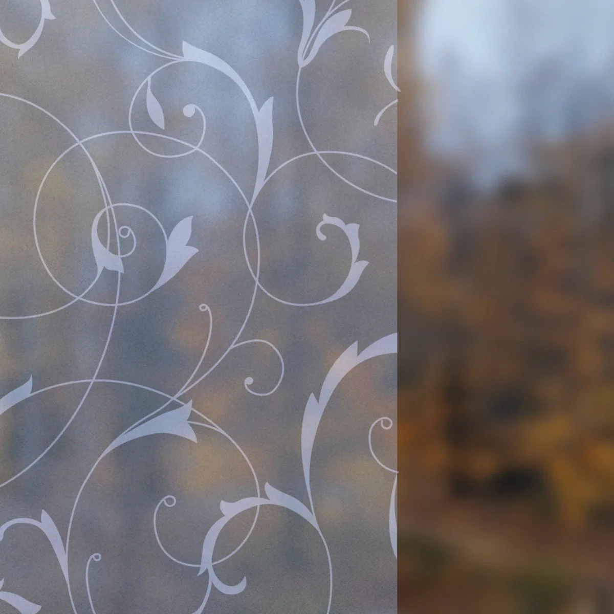 Static Scroll Flower vindusfolie - Image 3